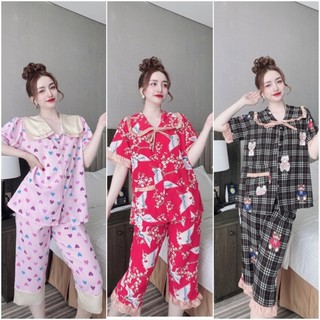 Đồ ngủ lửng Bigsize 50-100kg chất lụa hàn mềm mát