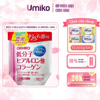 Bột Collagen Hyaluronic Acid Orihiro Nhật Bản 11000mg Giúp Làm Đẹp Da Túi 180g - Umiko Beauty