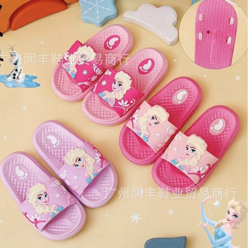 Dép lê bé gái hình elsa xinh xắn đế chống trơn trượt