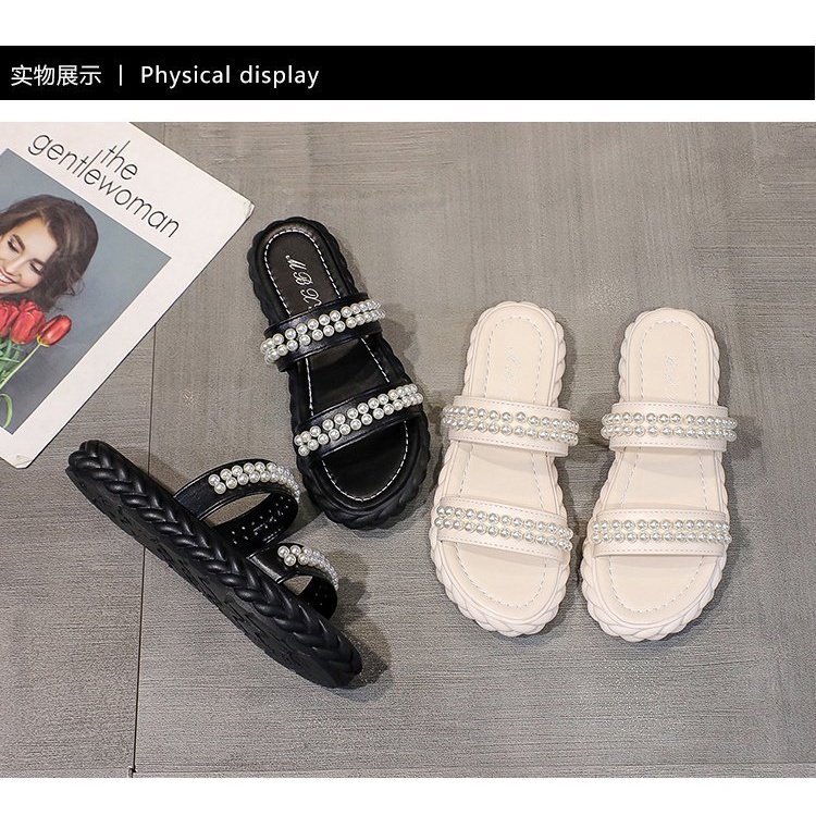JINSHIHUI dép nữ fashion sandal nữ sục dép quai hậu nữ dép bánh mìgiày FEB2203
