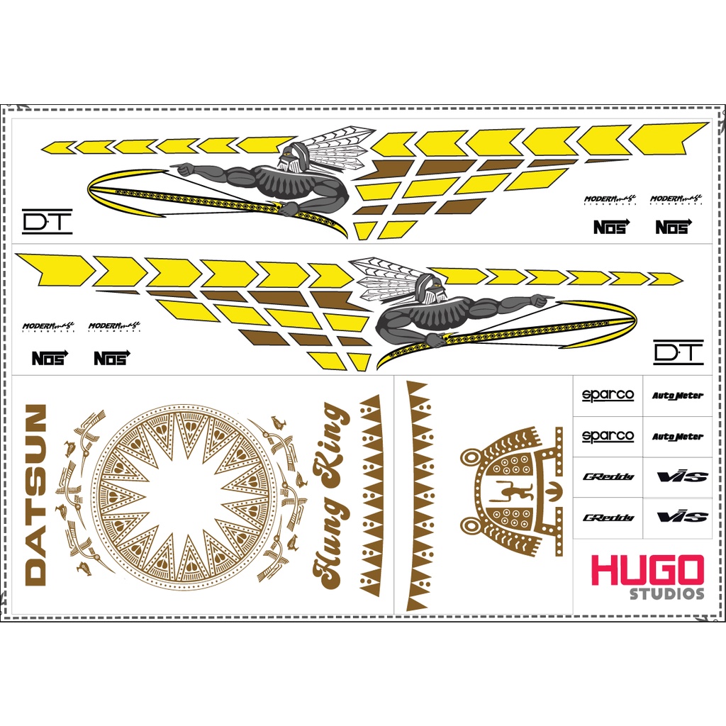 Hugo Studios Decal trượt nước Hung King tỉ lệ 1/64 chưa phủ clear