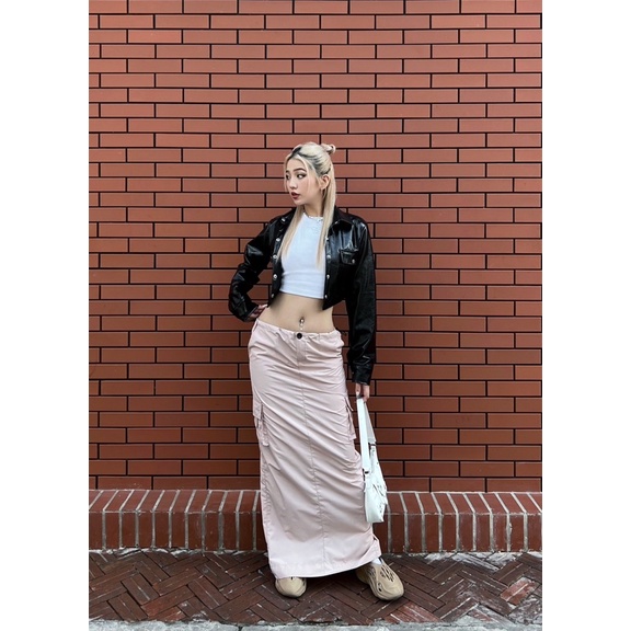 LONG CARGO SKIRT - TIDYCHIC