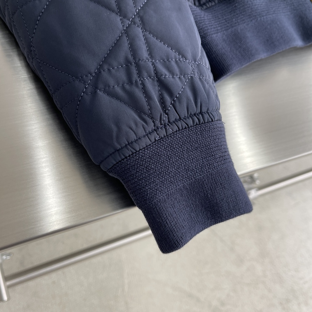 Áo khoác bomber trần bông nam dài tay Dior CD ấm áp, sang trọng