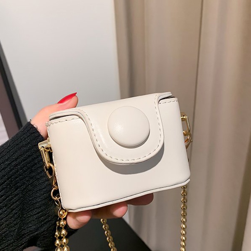 Túi Đeo Vai Mini Màu Trơn Thời Trang Dành Cho Nữ