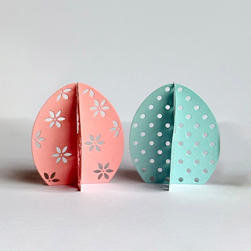 Khuôn Cắt Giấy Kim Loại Hình Trứng Phục Sinh Xinh Xắn