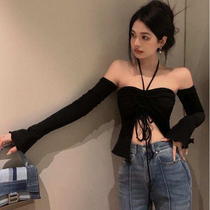 Áo Thun COZOK Tay Dài Trễ Vai Thời Trang Quyến Rũ Cho Nữ