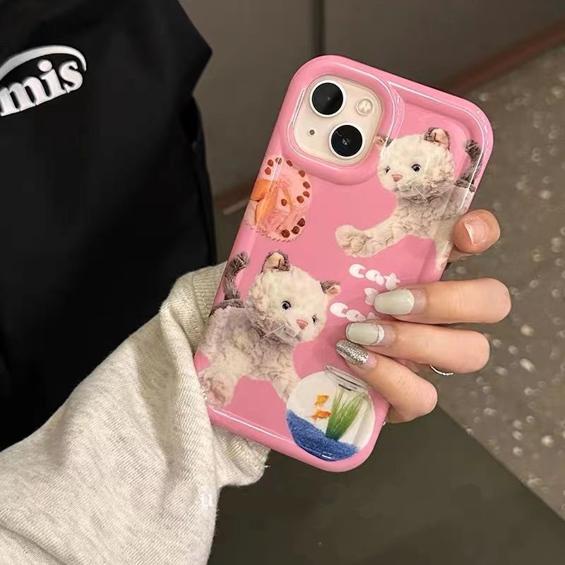 Ốp Điện Thoại TPU Silicone Mềm Trong Suốt Chống Sốc In Hình Mèo Cho IPhone 14 13 11 12 Pro XS Max X XR 7 8 Plus