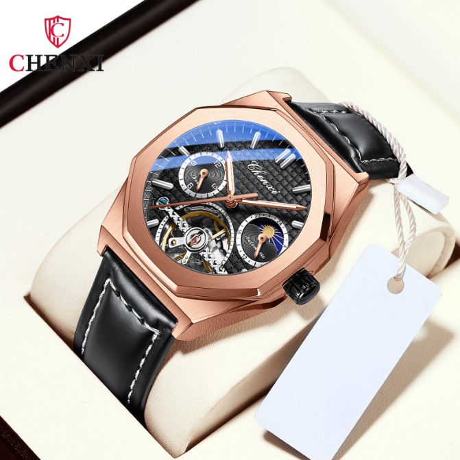 Đồng hồ cơ nam chính hãng cao cấp máy nhật automatic CHENXI CX-8814