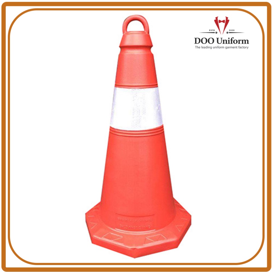 Cọc tiêu nhựa Nhật Quang đỏ phản quang trắng 55cm