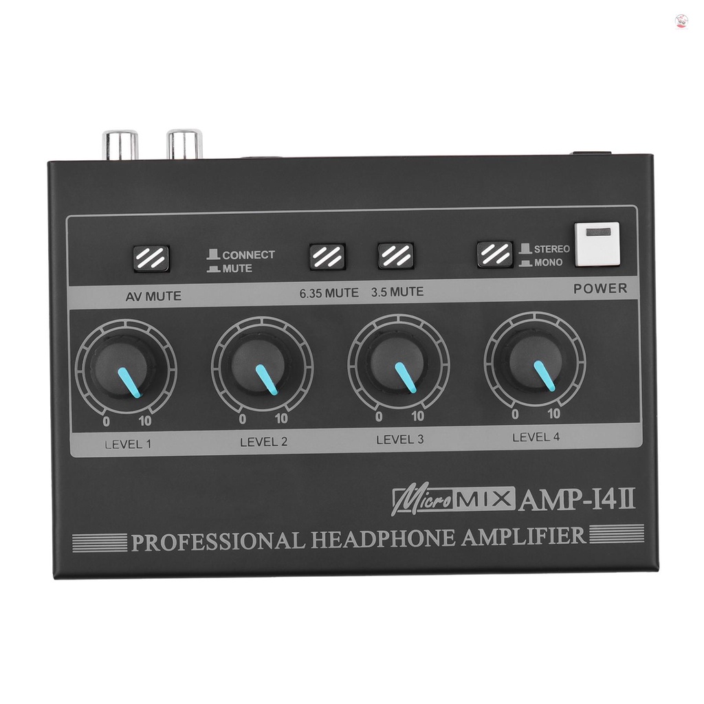 Bộ Khuếch Đại Âm Thanh Tai Nghe 4 Kênh Amp-14 RCA / 6.35mm / 3.5mm