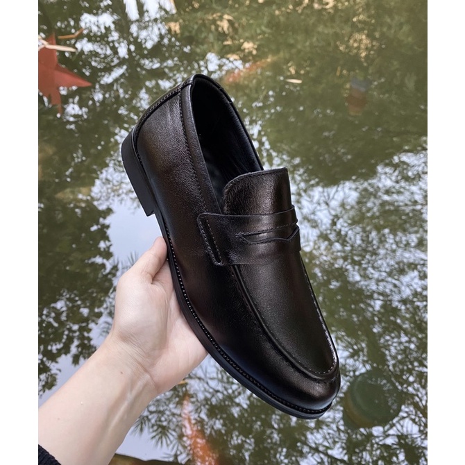 Giày lười nam da bò thật Loafer/Moca TEFOSS HT511 trơn đen và nâu sang trọng size 38-44