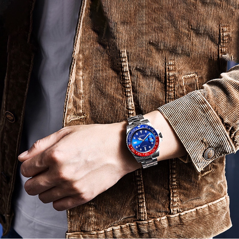 Đồng Hồ Rolex Dây Thép Không Gỉ Chống Thấm Nước Thời Trang Cho Nam