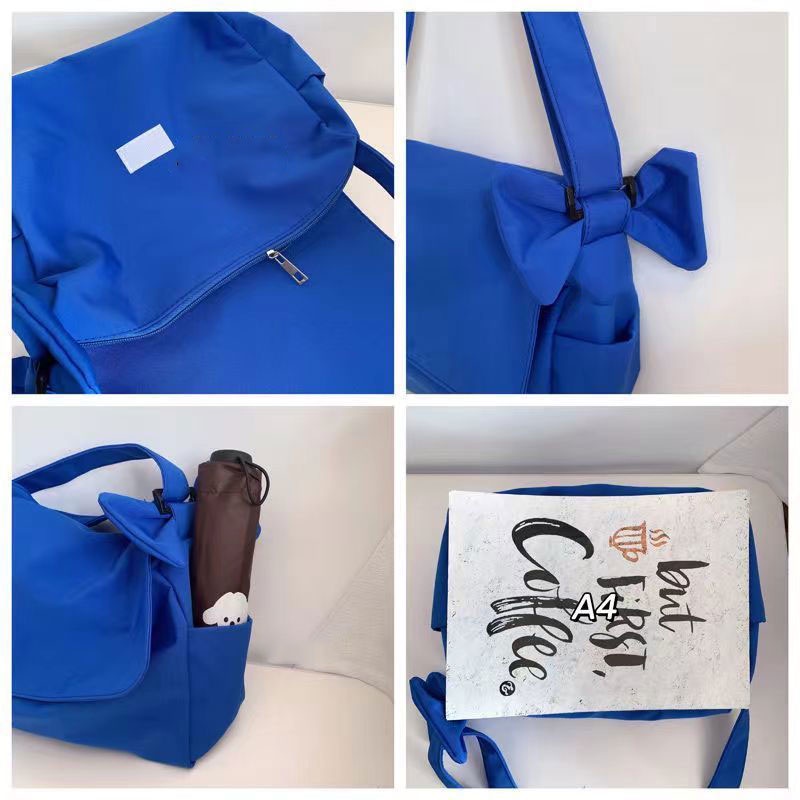 Bololo Túi Đeo Chéo Vải canvas Màu Sắc Đơn Giản Phong Cách Hàn Quốc Dành Cho Nữ