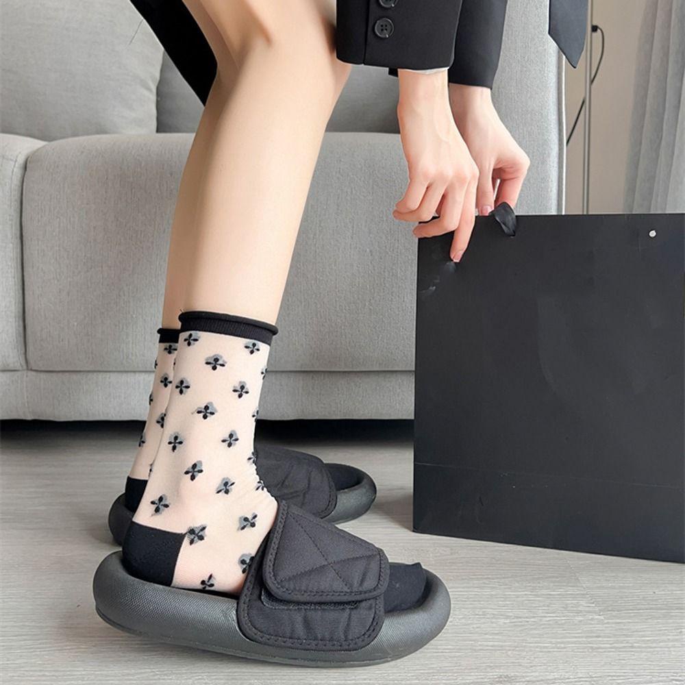 Vớ Lụa Thủy Tinh 26 Eddie Siêu Mỏng Co Giãn Cổ Điển Họa Tiết Sọc Mặt Trăng Thời Trang Cho Nữ