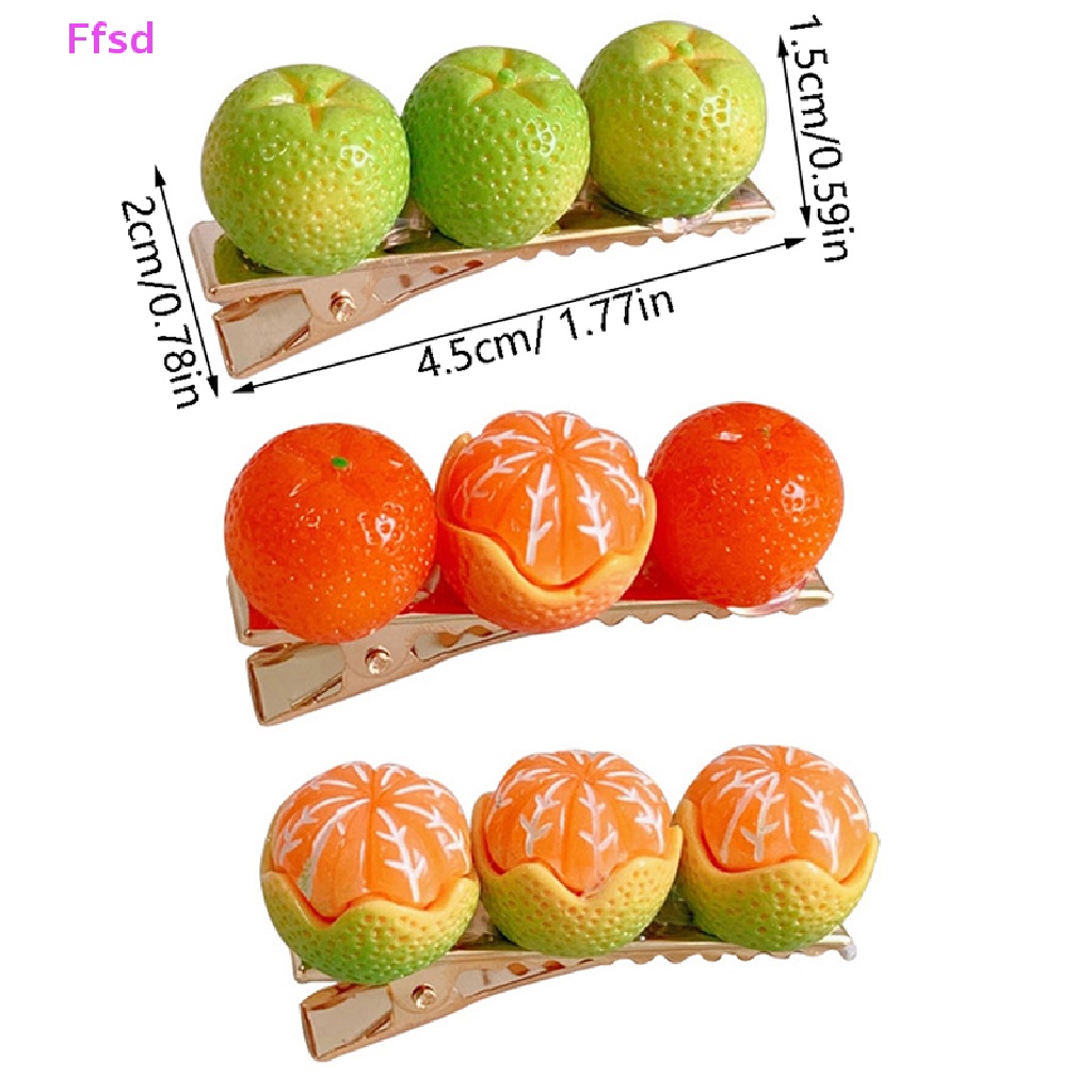 {Ffsd} Kẹp Tóc Hình Trái Cam Sáng Tạo Vui Nhộn Cho Bé Gái * Bán Chạy