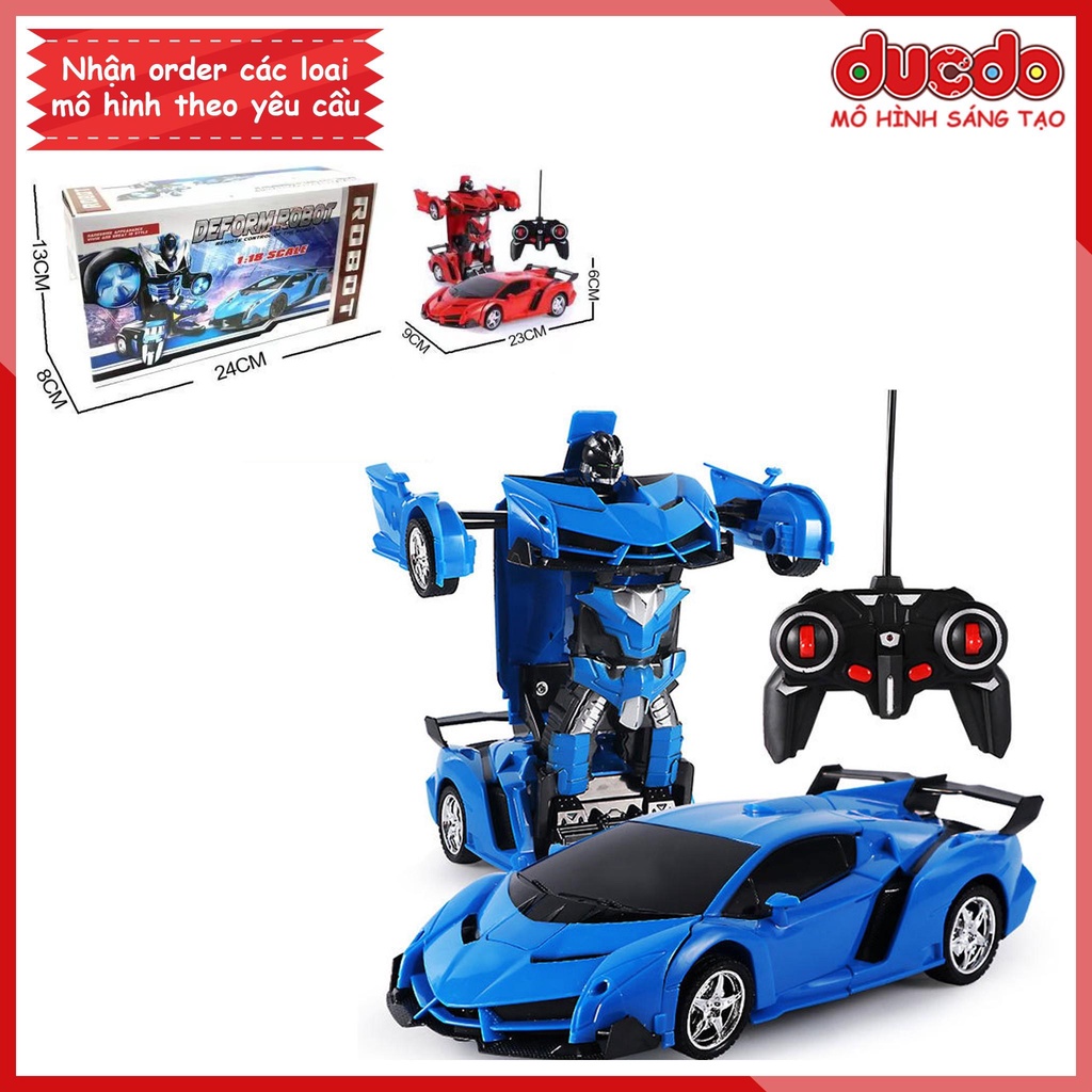 Xe điều khiển từ xa ô tô biến hình thành robot cho bé - Đồ chơi mô hình