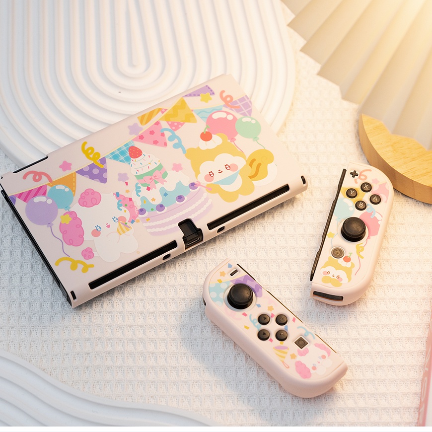 Ốp Bảo Vệ Máy Chơi Game Nintendo Switch Hình Chú Chó / Gấu Dễ Thương