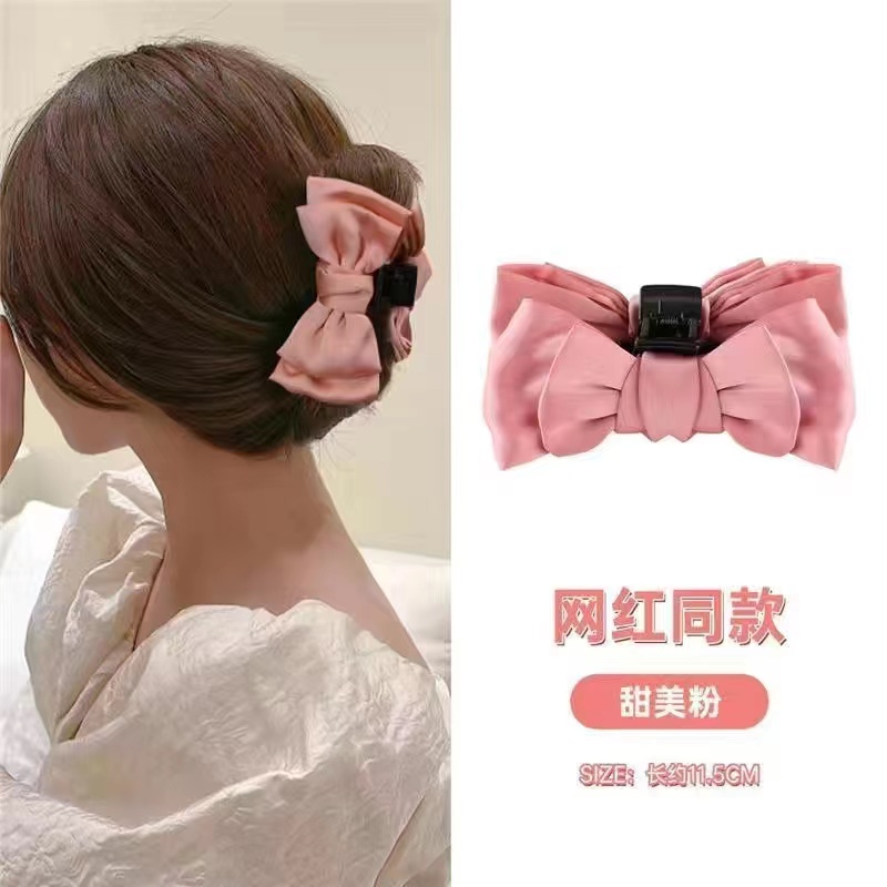 Kẹp Tóc Càng Cua Hàn Quốc Nơ Cả Hai Mặt Phụ Kiện Thời Trang Cho Nữ AB197