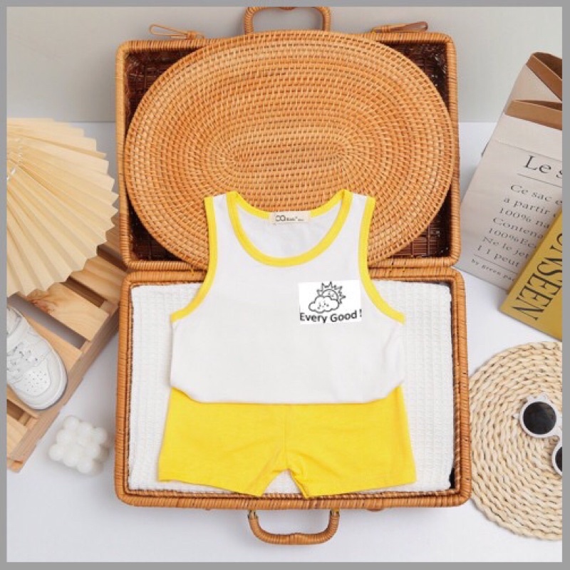 Bộ Ba lỗ sát nách cho bé trai bé gái chất Thun lạnh Minky xuất dư giá tại xưởng