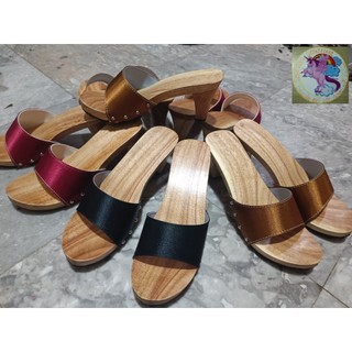 Guốc Gỗ Guốc Mộc Đế Vuông Cao 7 Phân ( Có đóng thêm đế cao su )