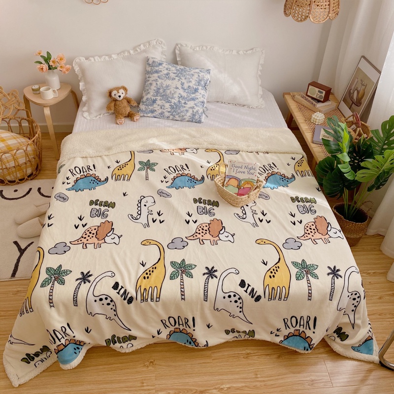 Babyfair Chăn trẻ em Phim hoạt hình dễ thương mềm mại thoải mái cho Văn phòng tại nhà Trường đi du lịch