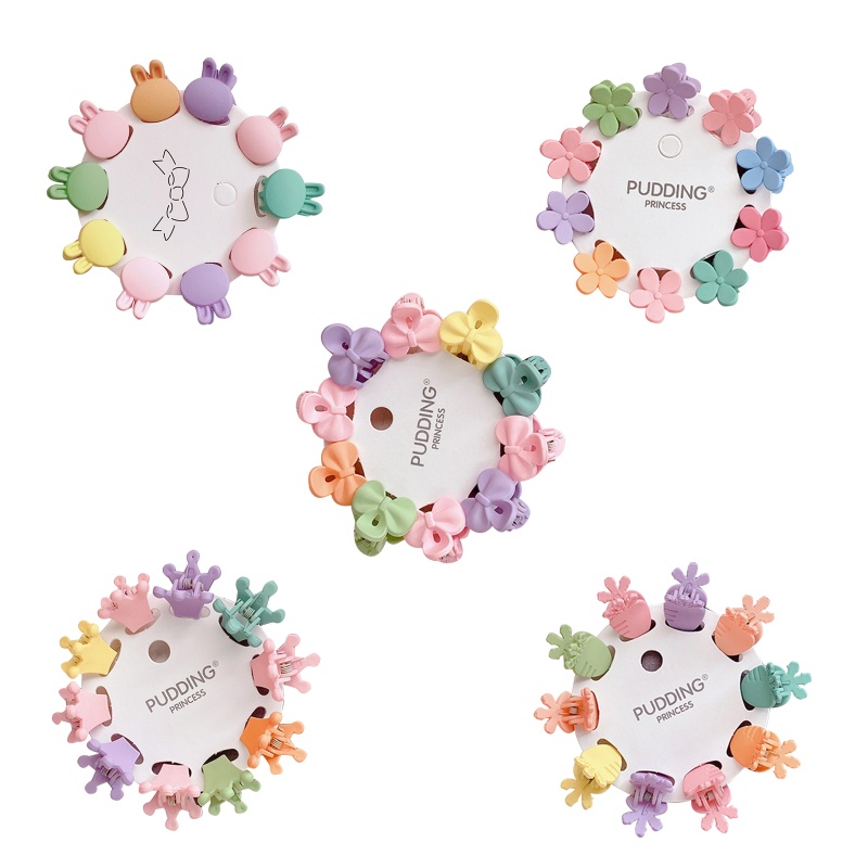 Set 10 Kẹp Tóc Mini Nhiều Màu Sắc Dành Cho Bé Gái