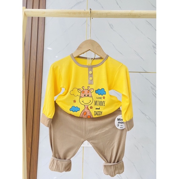 Bộ thun lạnh tay dài cho bé trai và bé gái 6 -17kg