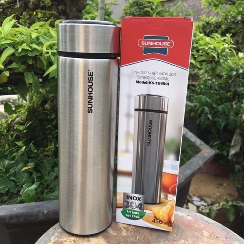 BÌNH GIỮ NHIỆT SUNHOUSE 450ML INOX 304