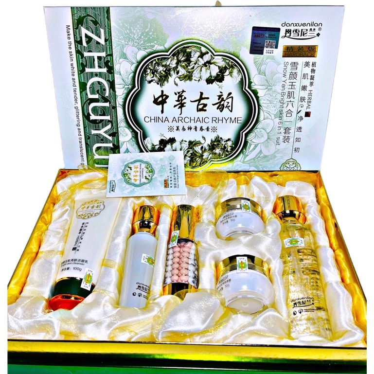 Bộ kem hoàng cung tơ tằm 6 món dưỡng trắng da