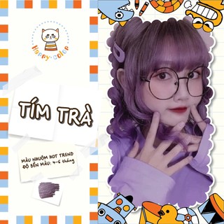 Thuốc nhuộm tóc Tím trà 💖 [dưỡng tóc]  [lên màu chuẩn] tự nhuộm tóc tại nhà + tặng kèm Oxy trợ nhuộm và gang tay