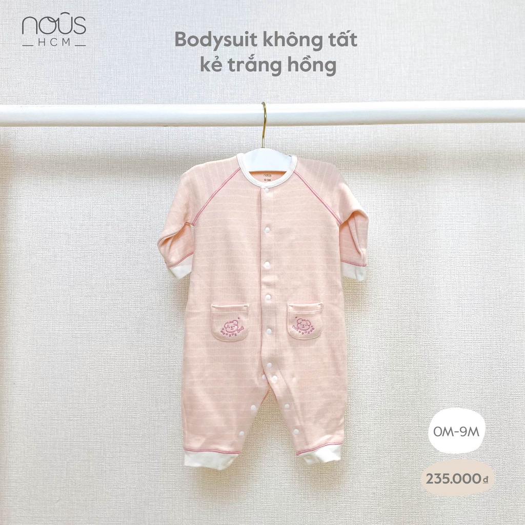 Bộ quần áo liền thân Nous bodysuit không tất chất liệu Nu Velours cao cấp dễ chịu cho bé sơ sinh tới 12 tháng