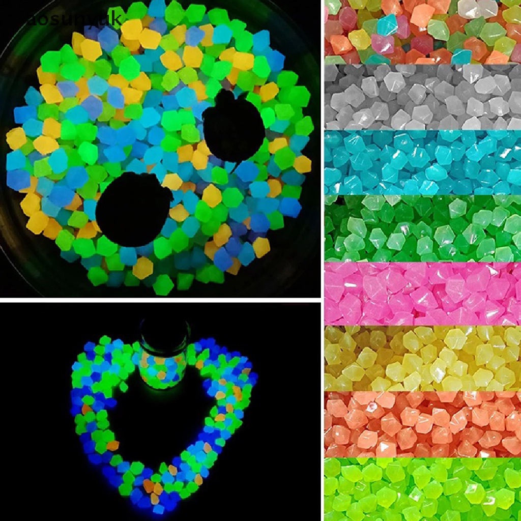 Aosunyuk Set 50 Viên Đá Dạ Quang Phát Sáng Trong Đêm Trang Trí Sân Vườn