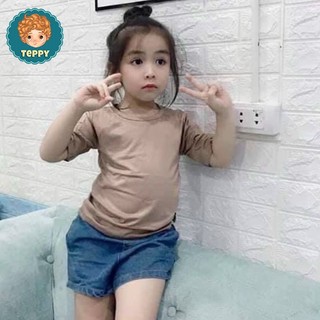 Áo thun trơn basic tay ngắn cho bé trai, bé gái (9 màu)