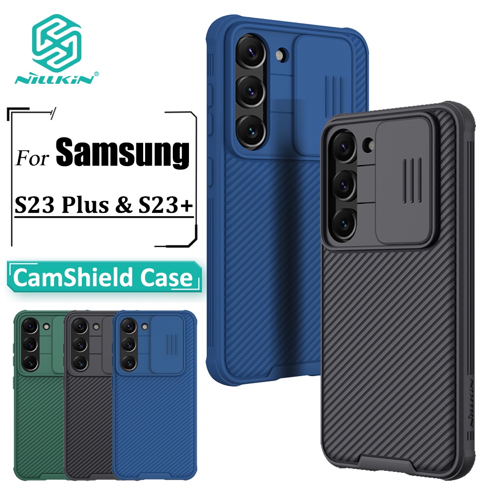 Ốp Điện Thoại Nillkin Bằng TPU + PC Chống Sốc Có Nắp Trượt Bảo Vệ Camera Cho Samsung Galaxy S23 Plus / S23+