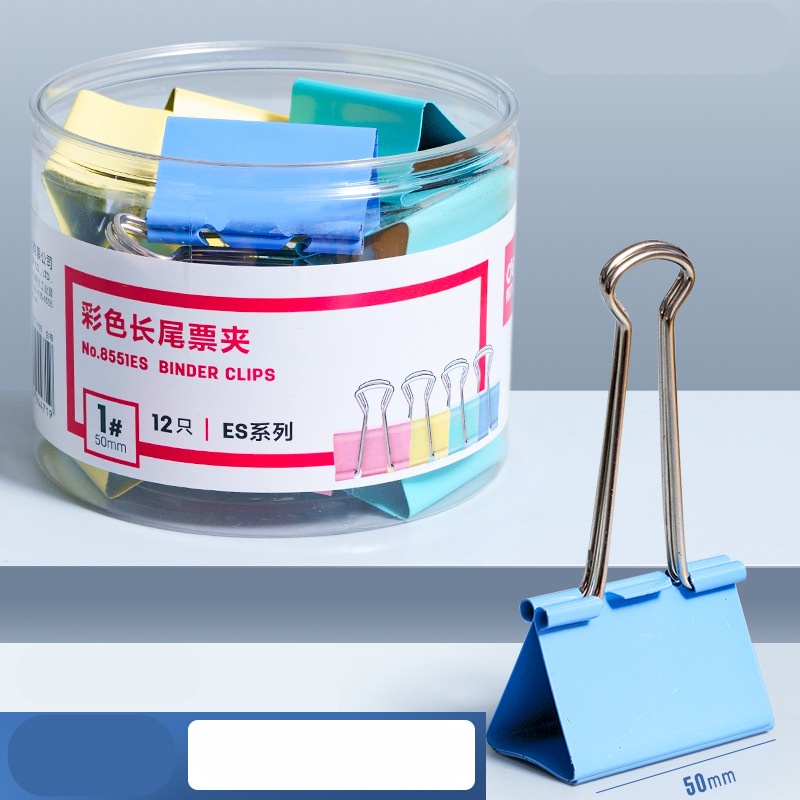 Hộp Kẹp Bướm, Kẹp Tài Liệu Màu Deli 9mm 25mm 32mm 41mm 50mm - 855xES