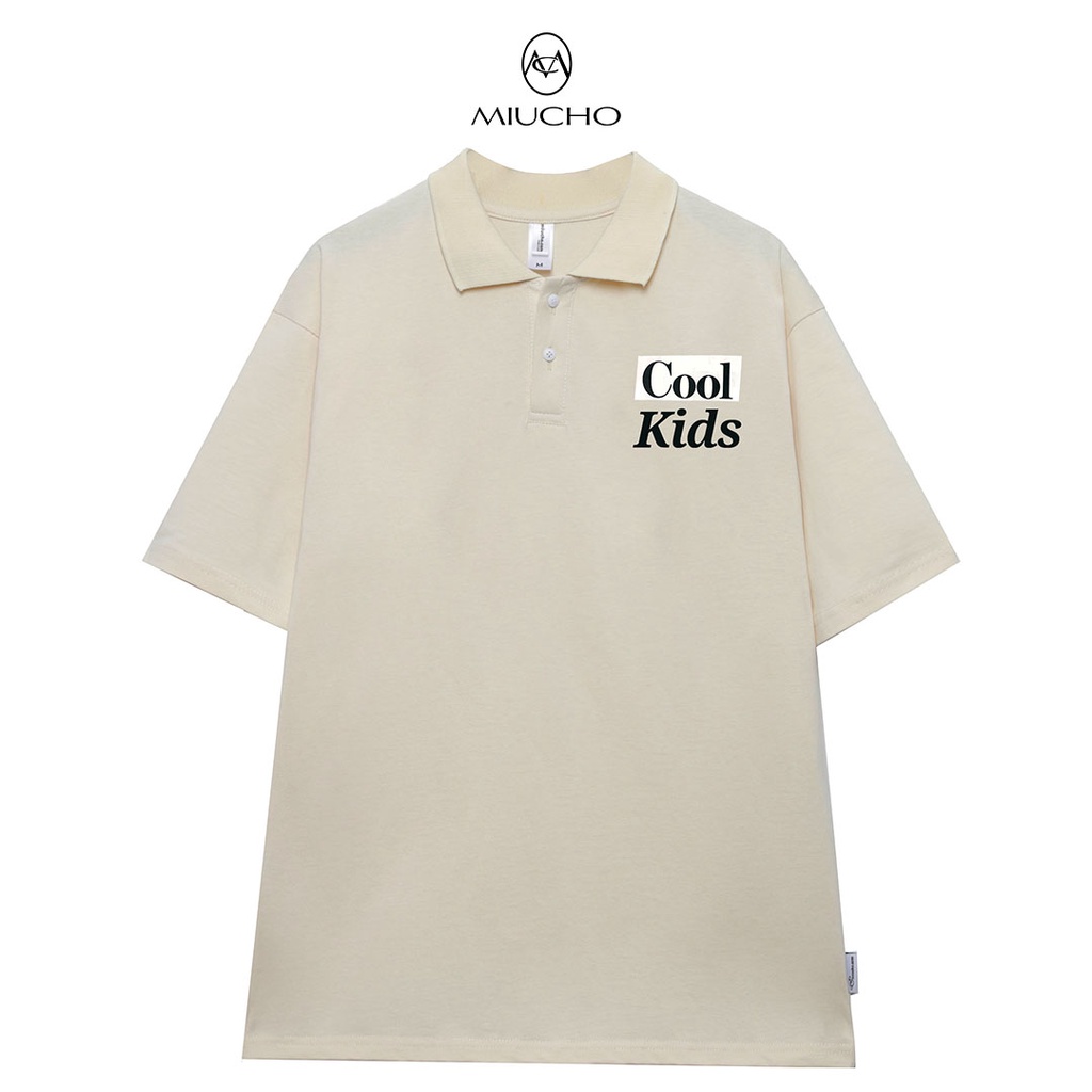 Áo thun polo nữ form rộng Unisex chất vải cotton MP002 Miucho in basic