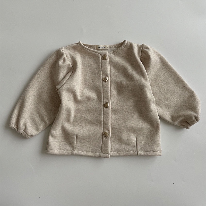 Áo Khoác Cardigan Phong Cách Retro Xinh Xắn Cho Bé Gái