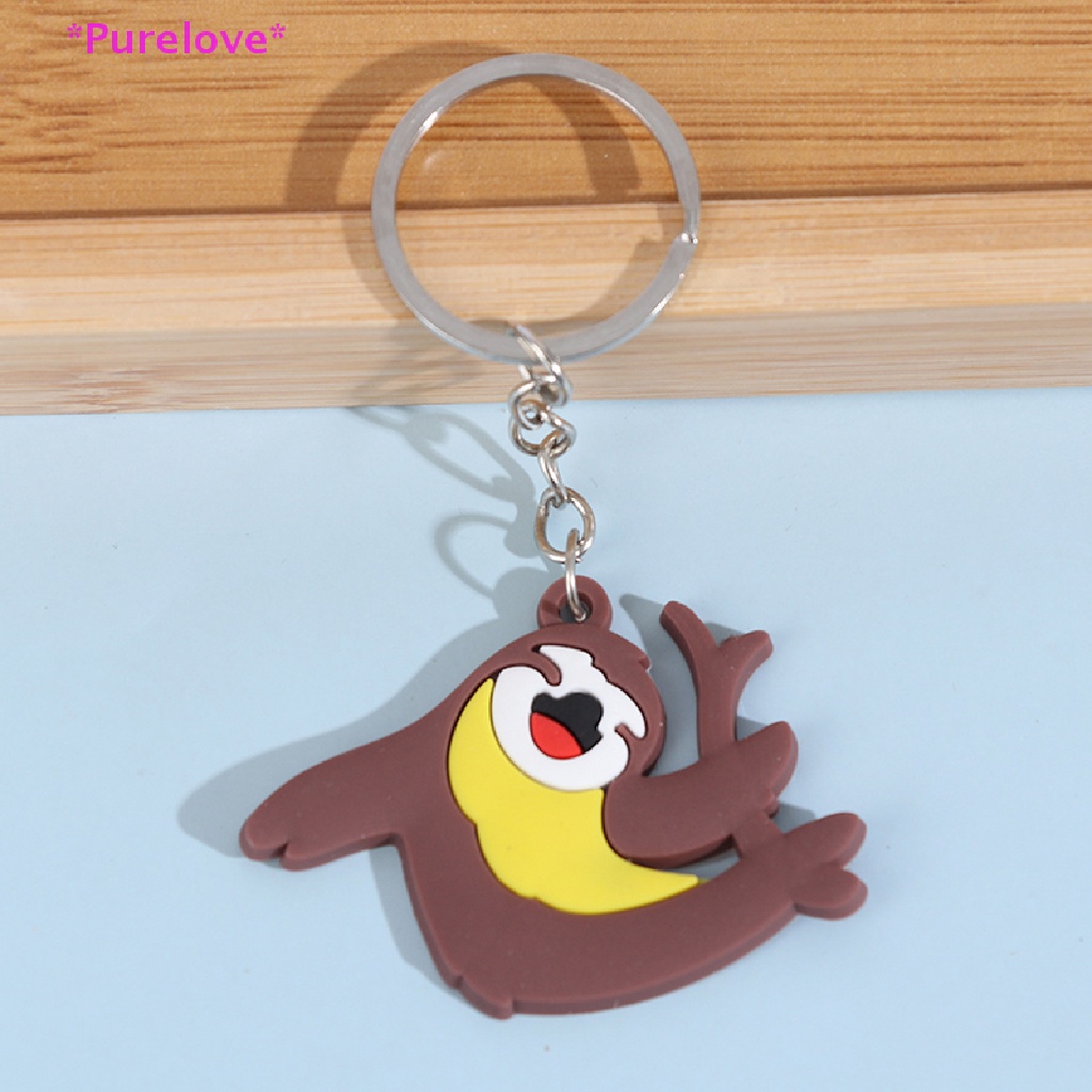 Móc Chìa Khóa / Điện Thoại Bằng PVC Hình Con Lười Độc Đáo Mới