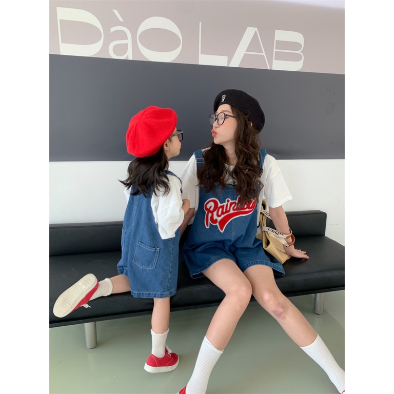 Quần Denim Nhãn Hiệu Cho Mẹ Và Bé Phong Cách Hàn Quốc