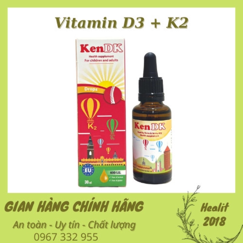 KenDK bổ sung vitamin D3 + K2 cho bé