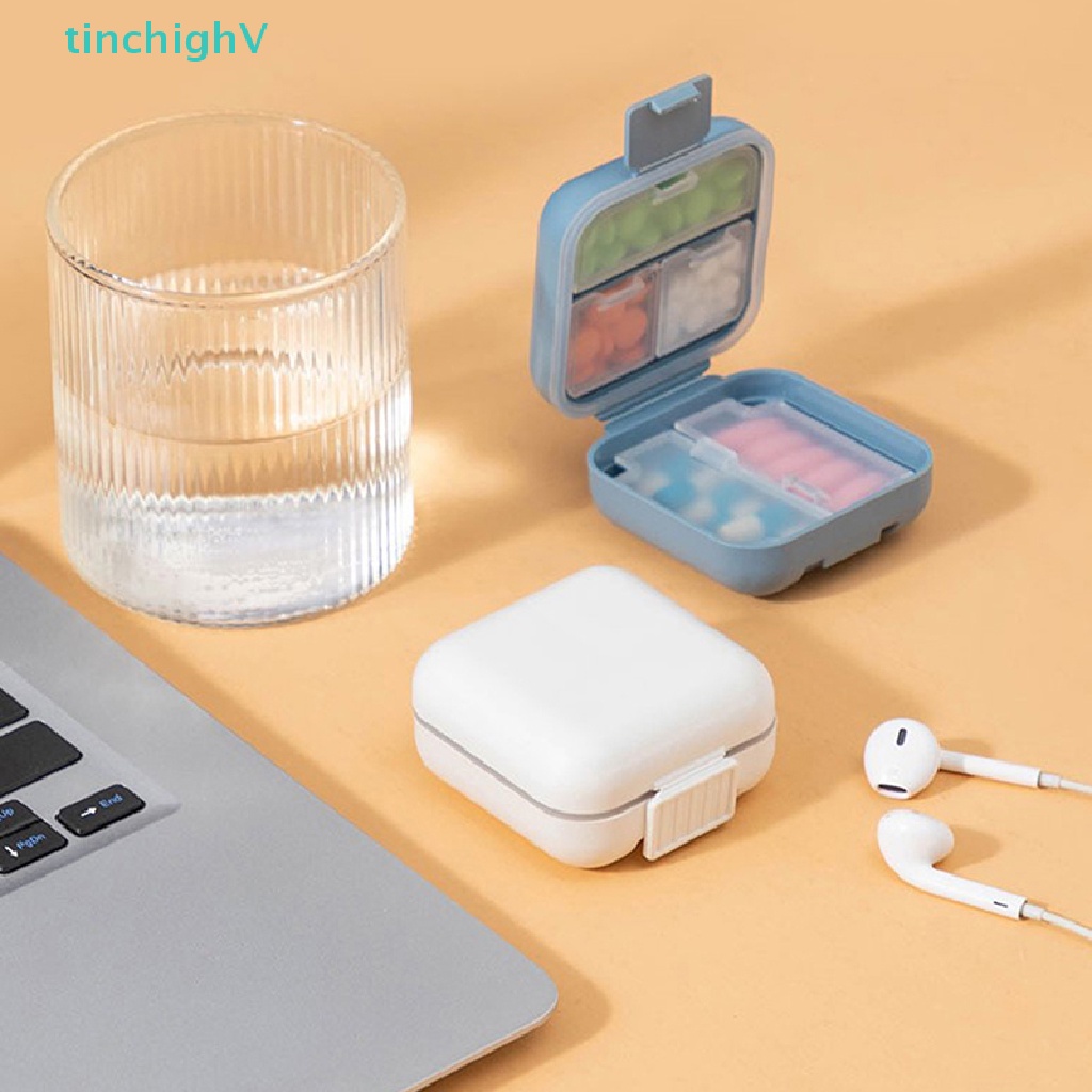 Hộp Đựng Thuốc 8 Ngăn Di Động Kèm Vòng Niêm Phong Tiện Dụng Cho Đi Du Lịch