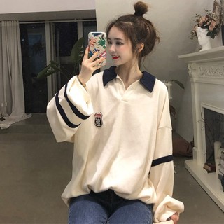ORDER _áo sweater cổ polo ulzzang oversize