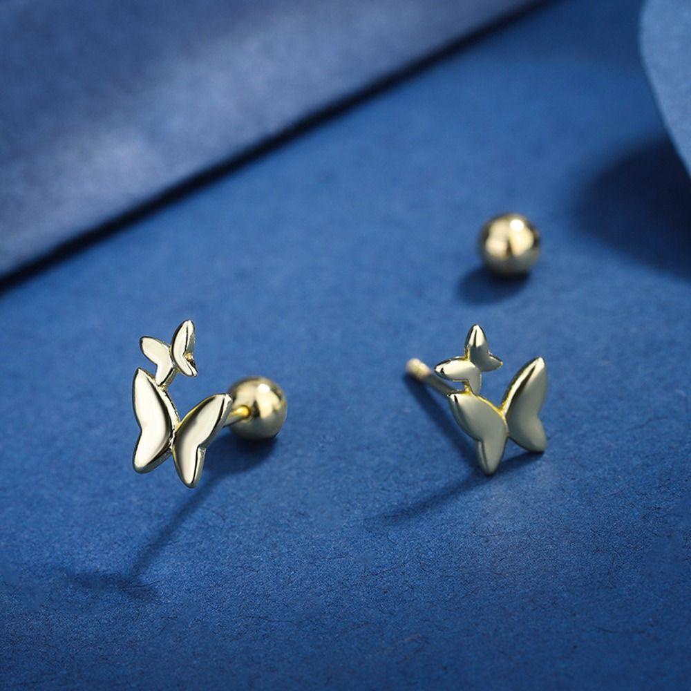 Bông Tai Hình Bướm Đính Đá Ngọt Ngào Thời Trang Phong Cách Hàn Quốc Cho Nữ