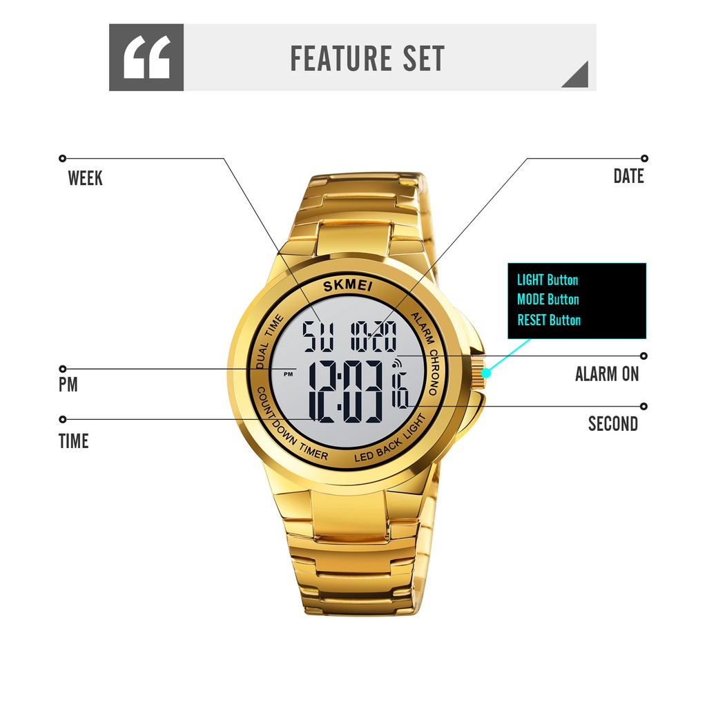 Đồng Hồ Đeo Tay Kỹ Thuật Số SKMEI 1712 2 Thời Trang Chống Nước Dành Cho Nam