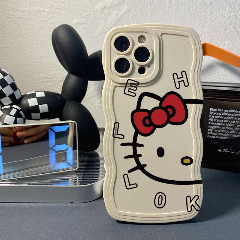Ốp Điện Thoại Mềm In Chữ hello kitty Cho iphone 14promax 11 13 12 7Plus 8 X XS Max