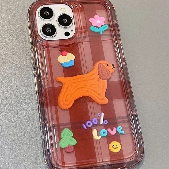 Ốp Điện Thoại Silicon TPU Mềm Trong Suốt Họa Tiết Chú Cún Dễ Thương Cho IPhone 14 13 11 12 Pro XS Max X XR 7 8 Plus