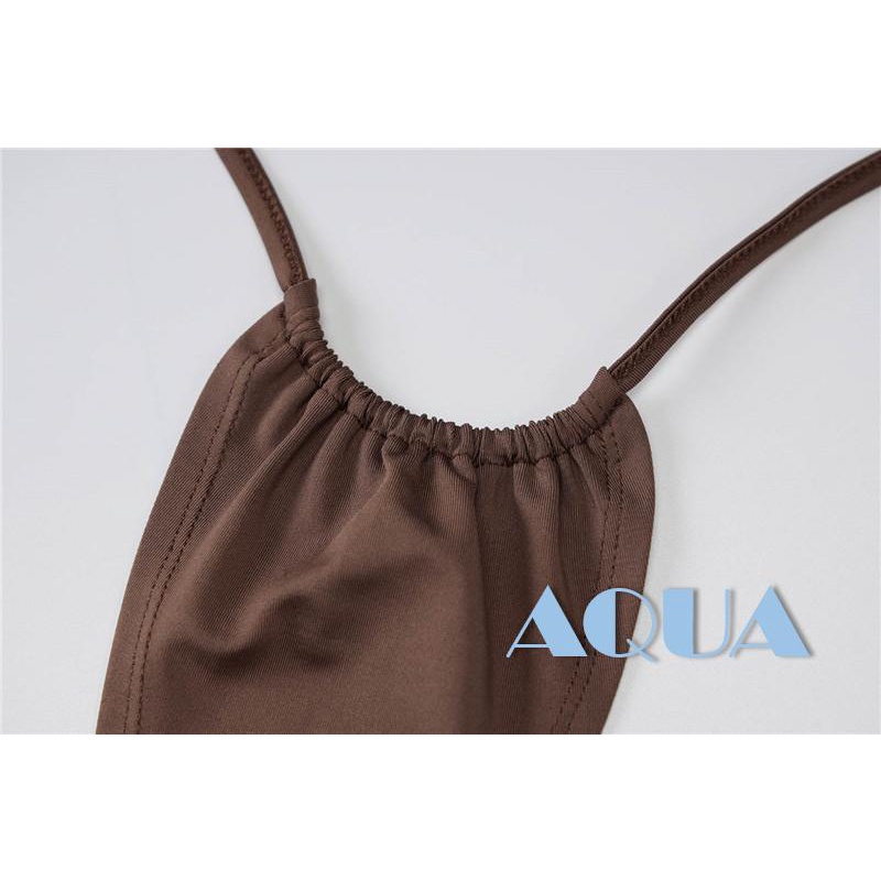 Bộ Bikini Hai Mảnh Màu Trơn Gợi Cảm Cho Nữ