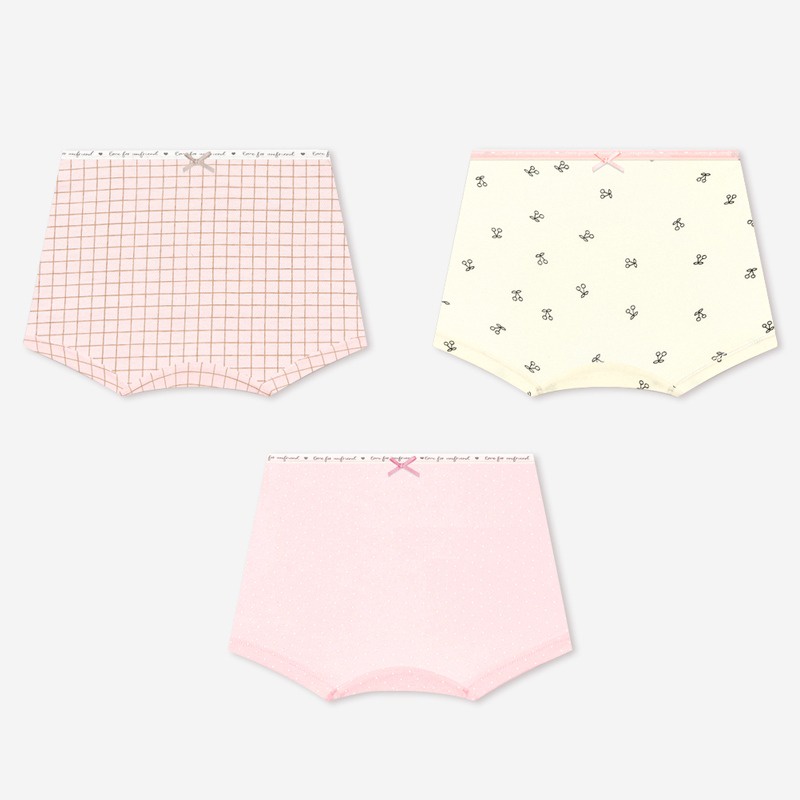 Set 3 quần chip đùi cotton spandex cho bé gái và bé trai Unifriend Hàn Quốc, Size 11-35kg