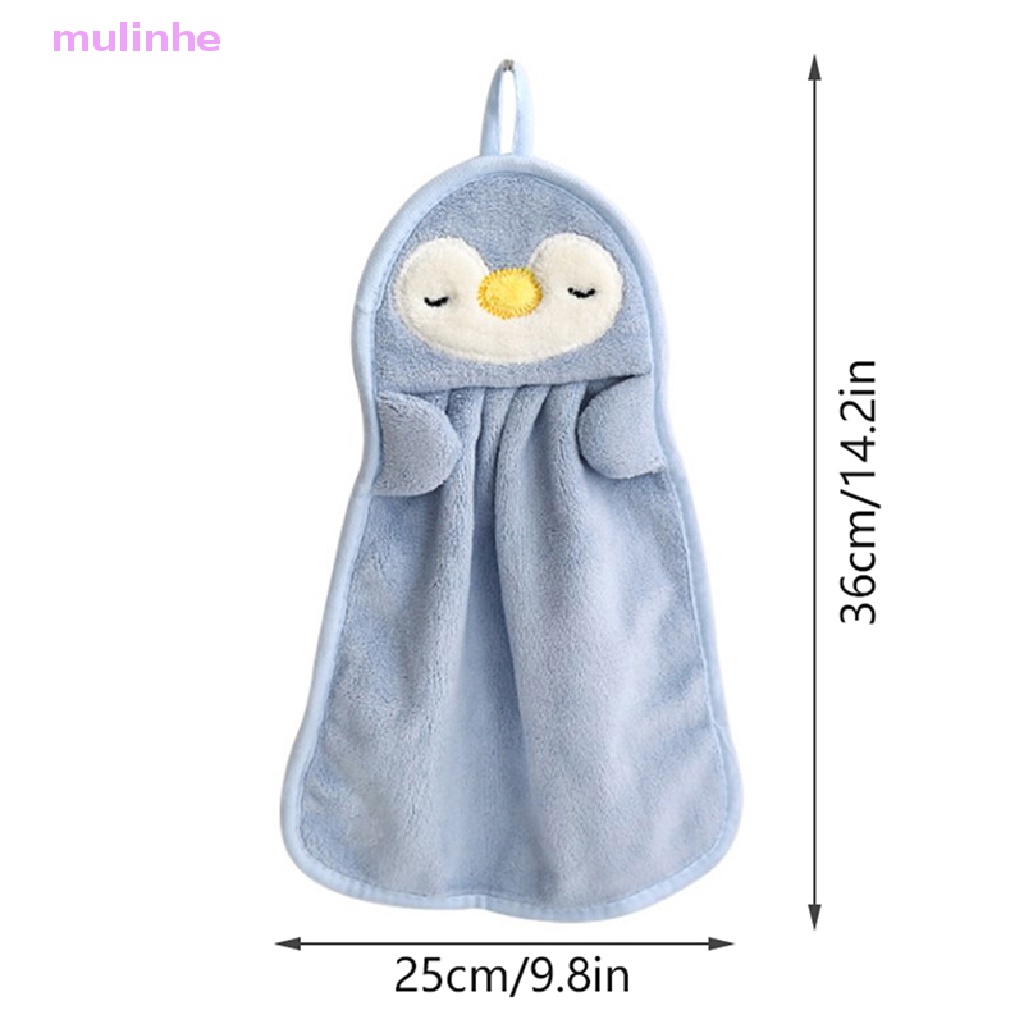 1 Khăn Lau Tay Treo Tường Bằng Vải Lông Cừu San Hô Thấm Hút Tốt In Họa Tiết Hoạt Hình Đáng Yêu Cho Bé