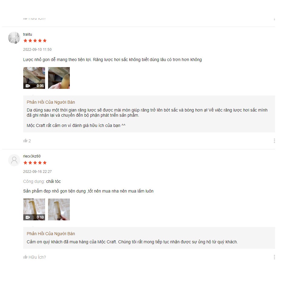 Lược sừng gấp gọn mini, phù hợp mang theo bên mình | TU08